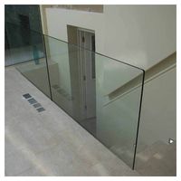 Rampe en verre modulaire Installation facile Acier inoxydable Rail caché pour escalier Rampe en verre