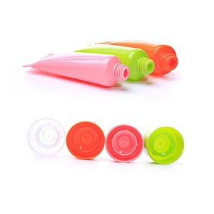 Wholesale 10ml/15ml/20ml Pink Red Transparent <b>Squeeze</b> Tube Lipstick Tubes Clear Round <b>Bottle</b> Custom Logo Screen Printing - Product Image 3