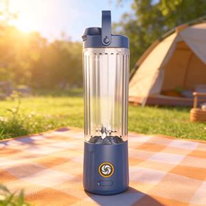 Blender portable rechargeable par USB de 550 ml, mini mixeur personnel pour les smoothies, les milk-shakes et les boissons aux fruits - Product Image 1