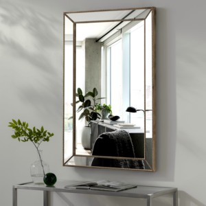 Specchio Moderno Decorativo da Parete per Soggiorno e Corridoio con Cornice in Legno Stile Veneziano - Product Image 1