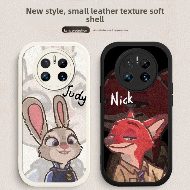 For Mate 50/Mate 40 Pro/20 Pro/30e Pro TPU Cartoon Couple Design Full-Coverage Shockproof Protective Case