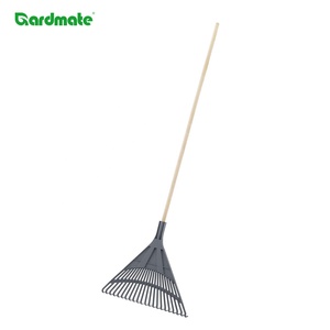 Rastrillo de 24 Dientes con Mango de Madera, Herramienta de Jardinería Ligera para Recoger Hojas y Limpiar el Césped (OEM Disponible) - Product Image 1