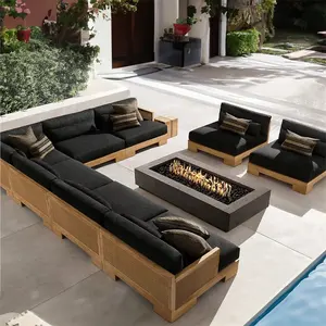 Luxury Waterproof Teak Garden Furniture Patio Sofa Outdoor Furniture Garden Teak Sofas