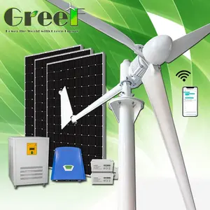 3kw 5kw 10kw generatore eolico domestico generatore eolico grid tie sistema di carica della batteria ibrido solare 48vdc