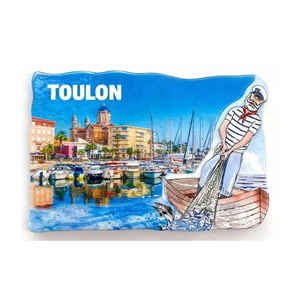 Aimant <span class=keywords><strong>de</strong></span> réfrigérateur souvenir personnalisé en résine imprimé en 3D, thème Plage <span class=keywords><strong>de</strong></span> la Côte d'Azur (Nice, <span class=keywords><strong>Cannes</strong></span>) - Product Image 6