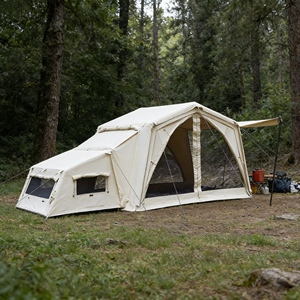 Tente gonflable haute capacité avec auvent pour l'ombrage lors de réunions de famille en plein air et de camping en groupe - Product Image 1