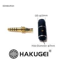 Connecteurs audio équilibrés personnalisés pour câbles d'écouteurs DIY 2.5/3.5/4.4 en alliage de zinc, neufs, marque HAKUGEI