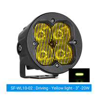 Feux antibrouillard LED 20W, 3 pouces, ronds, éclairage extérieur automobile, blanc, jaune, ambre, IP67, 9-36V DC, camion, SUV, 4x4, tout-terrain, 12V