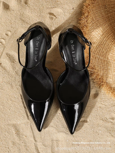 1211-5 Décolleté a Spillo da Donna Eleganti <span class=keywords><strong>Mary</strong></span> <span class=keywords><strong>Jane</strong></span> <span class=keywords><strong>con</strong></span> <span class=keywords><strong>Tacco</strong></span> Sottile da 9.5cm Soletta Estiva in PU e Punta Sfilata per Abito - Product Image 5