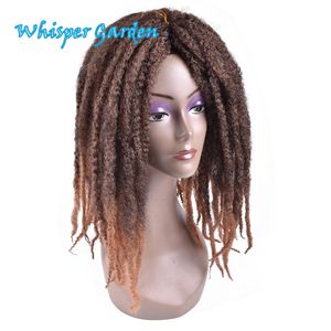 WhisperGarden Hot Sell 20 Inch 100g <span class=keywords><strong>Afro</strong></span> <span class=keywords><strong>Kinky</strong></span> Curly Twist Vlecht Haar Niet-brandbaar Hoge Temperatuur Vezel Marley Vlecht Haar Extensies - Product Image 5