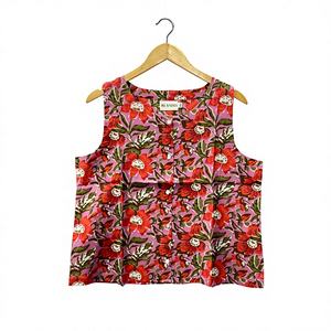 Vestido Corto de Verano con Botones, Estilo Bohemio Floral, de Algodón, Hecho a Mano para Mujer - Product Image 1