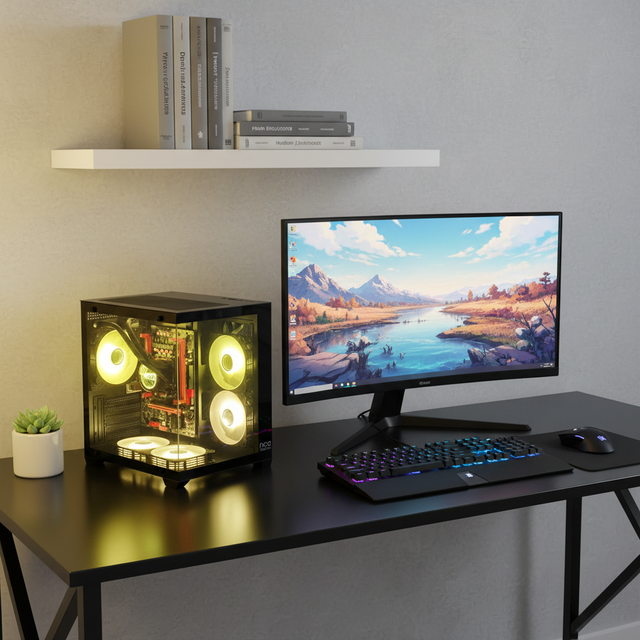 Pcooling New Style Gaming Pc Case ATX-M ATX PC Case Mid Tower Window Side Tempering Glass PC Cabinet With USB2.0