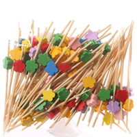 Houten cocktailprikkers met eigen logo, natuurlijk, wegwerpbaar, voor feestdecoratie, fruitprikkers, bamboe.