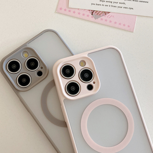 Funda de teléfono transparente magnética mate para <span class=keywords><strong>iPhone</strong></span> 15 16 Pro Max 14 13 12 <span class=keywords><strong>11</strong></span> Pro, funda protectora delgada para teléfono con cobertura completa - Product Image 4