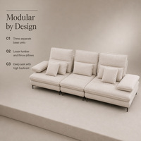 Modernes 3-Sitzer Modulares Sofa mit Weichen Kissen für das Wohnzimmer