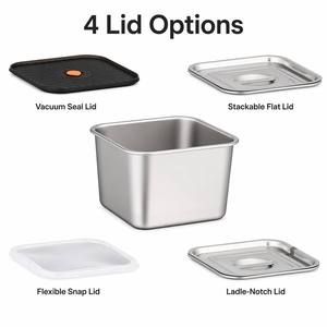 Yuedisi Multi Sizes Snacks Food Storage Box <strong>Set</strong> Salt Sugar Spice Stainless Steel Seasoning Storage Box - Product Image 5