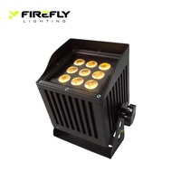 Projecteur LED sans fil à piles 9x18W RGBAW+UV 6-en-1 DMX IP65 pour événements, mariages et location de scènes