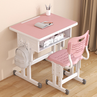 Ensemble complet de mobilier scolaire pour production à grande échelle : bureau et chaise en plastique robuste pour étudiants, style moderne et peu encombrant