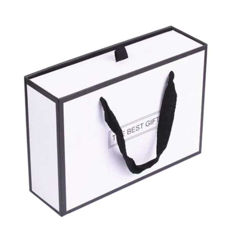 Custom logo pull out sliding garment bra packing drawer wedding dress gift packaging box with handle