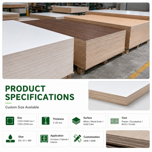 12mm <span class=keywords><strong>15mm</strong></span> 18mm Madera contrachapada 4x8 Madera contrachapada marina de álamo de madera dura <span class=keywords><strong>Melamina</strong></span> para Filipinas - Product Image 2