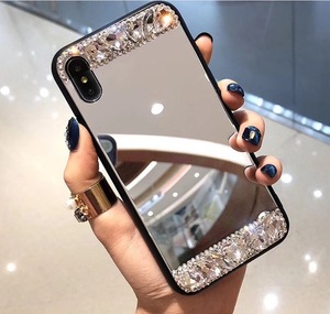 Custodia per telefono con <span class=keywords><strong>specchio</strong></span> di cristallo brillante Glitter glitterato per <span class=keywords><strong>Iphone</strong></span> <span class=keywords><strong>11</strong></span> 12 13 14 15 Pro Max Xr Xs Max 8 7 ragazza <span class=keywords><strong>Cover</strong></span> per telefono - Product Image 5