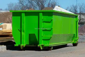 Gestão De Resíduos Roll Off Dumpster Outdoor Gancho Elevador Container Bin Gancho Elevador Bin