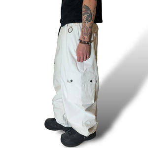 Pantalons de <span class=keywords><strong>ski</strong></span> imperméables unisexes bon marché personnalisés pour hommes, pantalons de neige amples imperméables à coque rigide blancs - Product Image 1