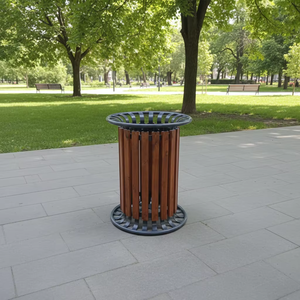 Contenedor de Basura Modular Resistente a Impactos BDB, Cubo de Basura para Exteriores, Contenedor con Tapa Metálica, Parte Superior Abierta, para Reciclaje y Uso en Jardín - Product Image 1