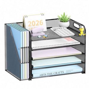 5-Tier Desk <b>Organizer</b> with <b>File</b> Holder Desk <b>Organizers</b> and Accessories Paper <b>Organizer</b> Mesh Desktop <b>File</b> <b>Organizer</b> - Product Image 1