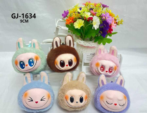 Llavero de peluche de conejo GJ-1634 de 9 cm, juguete de peluche para niños unisex - Product Image 3