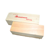 Vente en gros ensemble de dominos blancs professionnels 28 pièces jeu de société jouet double six dominos vierges à sublimation avec boîte en bois