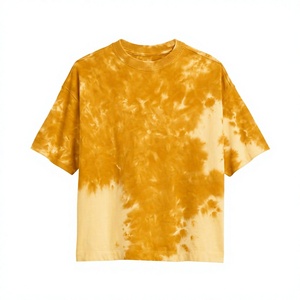 Camiseta Casual de Manga Corta para Hombre, Corte Regular, Tie-Dye a Rayas, Tejido de Algodón/Fibra de Bambú, Transpirable, Cuello Redondo, 180g - Product Image 2