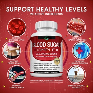 Cápsulas de Suplemento Dietético Herbal, Mezcla Compleja para el Azúcar en Sangre, Apoyo al Metabolismo de la Glucosa, Vitaminas para la Salud, Energía y Bienestar - Product Image 3