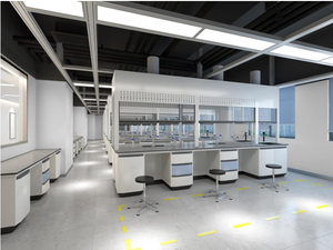 Tavolo Centrale per Laboratorio, Banco a Isola, Banco a Parete per Chimica, Fisica e Biotecnologie con Porta Reagenti - Product Image 4