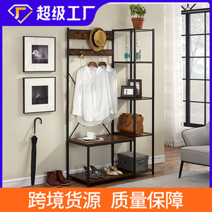 Manufacturer's simple coat <b>rack</b>, floor-standing household clothes <b>rack</b>, storage <b>shelf</b>, hat storage - Product Image 5