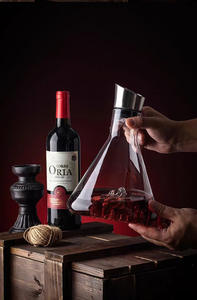 Décanteur à vin créatif en verre transparent, style européen, luxe léger, effet cascade, type iceberg, pour la maison, avec filtre à vin rapide. - Product Image 3