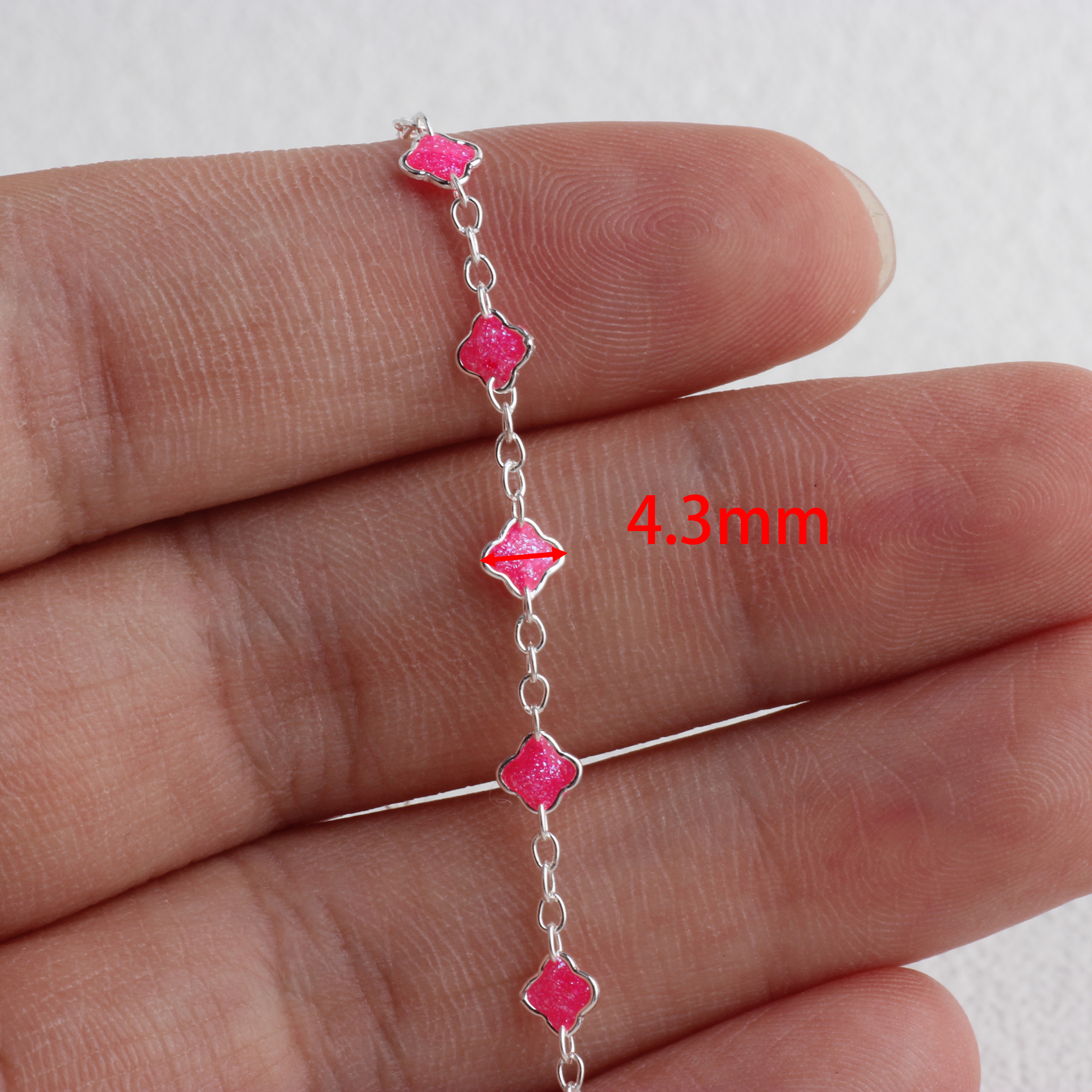 Argent S925 LK26SFL-43 Fuchsia
