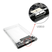 Harga pabrik 2.5 inci SATA HDD SSD penutup USB 3.0 Hard Disk eksternal kasus kotak plastik Casing 7 mm-9.5 mm