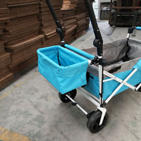 Chariot de camping pliable 2 en 1 Poussette de transport pour enfants et bébés Poussette de transport étanche Canopy Shopping Travel