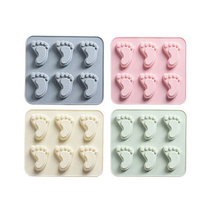 Moule à gâteau en forme de petits pieds, 6 trous, antiadhésif, gelée en Silicone, Muffin, Mousse et chocolat, DIY, vente directe d'usine - Product Image 6