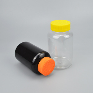 Bouteilles en plastique Senno 400/500ml avec bouchon à vis, forme cylindrique, pour emballage de vitamines, bonbons, comprimés et capsules - Product Image 4