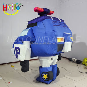 Мультфильм мусорные игрушки ходячий костюм робот Полицейская машина талисман надувной талисман - Product Image 4