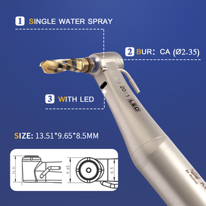 Pieza de mano de contraángulo LED 80 Ncm con reducción de 20:1 de implante <span class=keywords><strong>Dental</strong></span>, pieza de mano fácil de desmontar para cirugía - Product Image 4