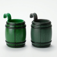Verre à shot suspendu réutilisable et écologique, 50 ml, thème pirate, en forme de baril, pour jeux de fête, couleur personnalisable disponible