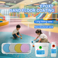 Peinture époxy auto-nivelante effet marbre à base de résine et sable coloré pour sols en béton, application au pinceau, prix usine, vente en gros