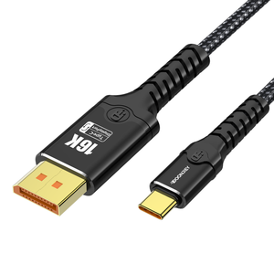 Cable USB Tipo C a DisplayPort 2.1 de Alta Calidad, 16K 60Hz 8K 60Hz, Cable Trenzado Tipo C a DP para Computadoras Portátiles de Oficina y Proyectores - Product Image 3