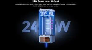 Machine de gravure laser Atomstack IKier K1 Pro 24W, découpeuse professionnelle, assistance pneumatique automatique, vitesse de gravure jusqu'à 800 mm/s - Product Image 4