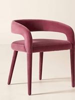 Chaise de maquillage et de coiffure nordique en acier avec accoudoirs et dossier souple pour la maison, la chambre et la salle à manger