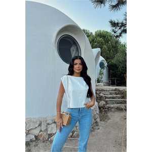 Breathable <b>White</b> <b>Strappy</b> Crop <b>Top</b> with Bow Detail Chic Halter Tank Style for Club Long Fabric Casual Print Dress - Product Image 3