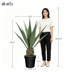 Planta Artificial de Agave de Pascua de 80 cm de Altura para Interiores, Decoración Navideña de Exterior de Alta Calidad, Decoración Navideña - Product Image 3